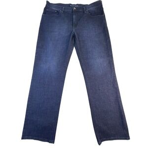Mott & Bow Jeans Mens 38x32 Dark Blue Straight Leg Stretch Denim Pants